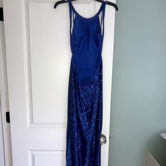 Aidan Mattox Sequin Open Back Gown AMETHYST - Picture 9 of 9